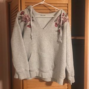 AE Embroidered Floral Hoodie